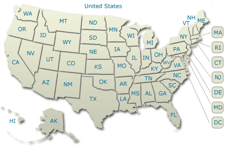 Map of The United States