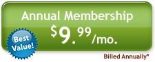 Greatest Value - Annual Membership - $9.99/Month *Billed Annually