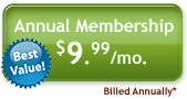 $9.99 a month, billed annually