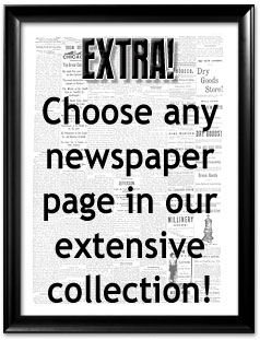 Extra! Choose any newspaper page in our extensive collection!