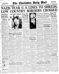 Nazis Tear U.S. Lines To Shreds; Low Country Borders Crossed