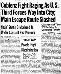 Coblenz Fight Raging As U.S. Third Forces Way