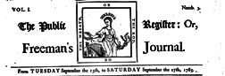 Dublin Public Register or Freemans Journal