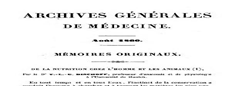 Archives Generales De Medecine