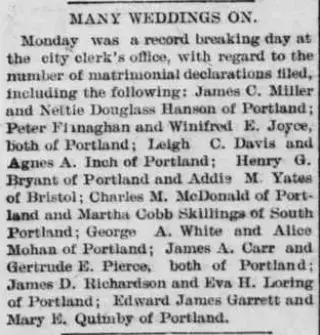 Marriage Newspaper clipping from Jun 20, 1900 5636567