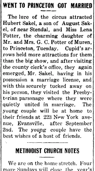 Marriage Newspaper clipping from Sep 3, 1915 5639934