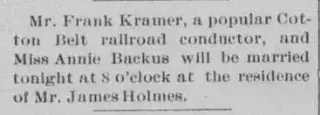 Marriage Newspaper clipping from Sep 5, 1896 5640978