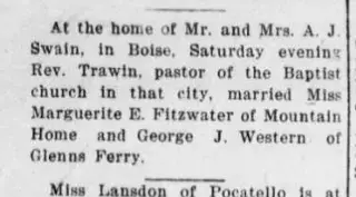 Marriage Newspaper clipping from Sep 1, 1917 5642781