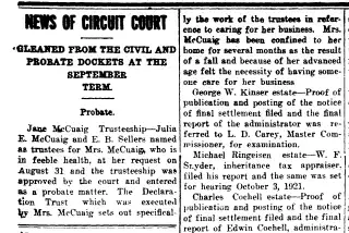 other Newspaper clipping from Sep 15, 1921 5643062