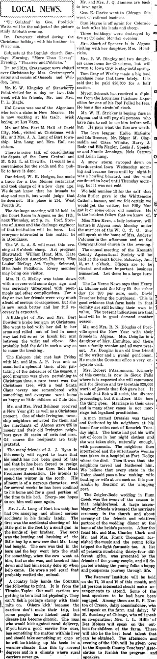 Marriage Newspaper clipping from Jan 5, 1906 5645553