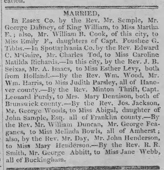 Marriage Newspaper clipping from Mar 13, 1824 5645558