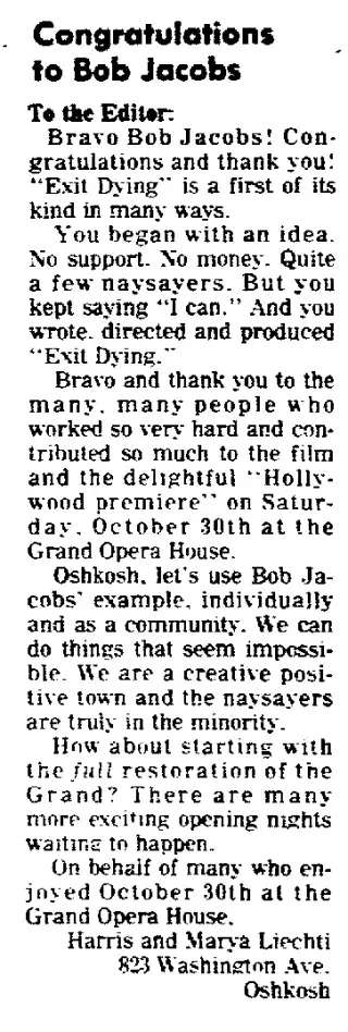 other Newspaper clipping from Nov 16, 1976 5647621