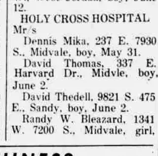 Birth Newspaper clipping from Jun 21, 1973 5647916