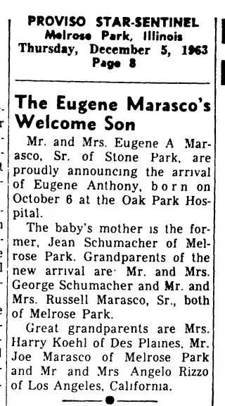 Birth Newspaper clipping from Dec 5, 1963 5649095