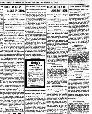 Crime Newspaper clipping from Dec 22, 1905 5652431
