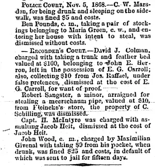 other Newspaper clipping from Nov 7, 1868 5652680