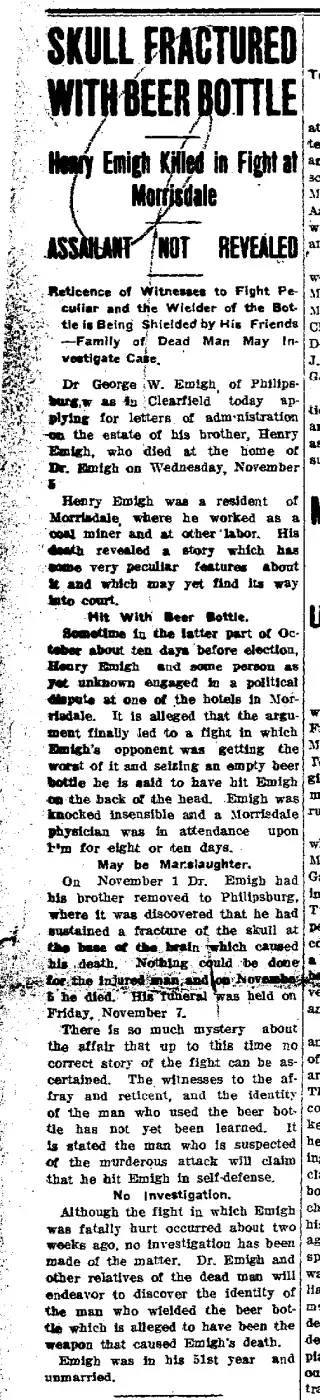 Crime Newspaper clipping from Nov 14, 1913 5653454