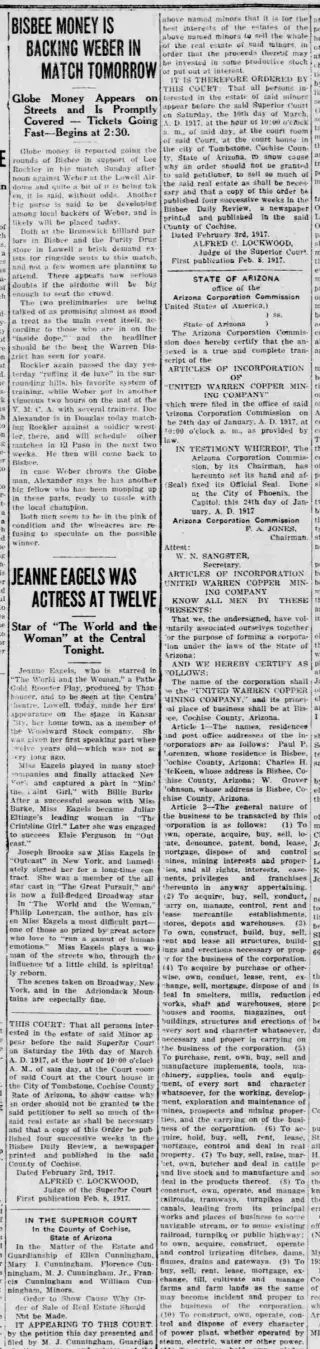 other Newspaper clipping from Feb 10, 1917 5653770