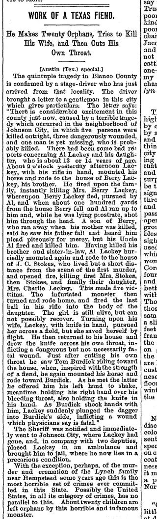 Murders Newspaper clipping from Sep 4, 1885 5655640