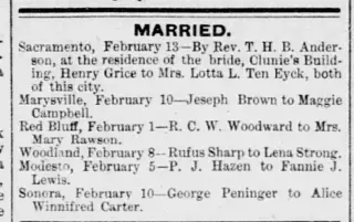 Marriage Newspaper clipping from Feb 14, 1881 5656413