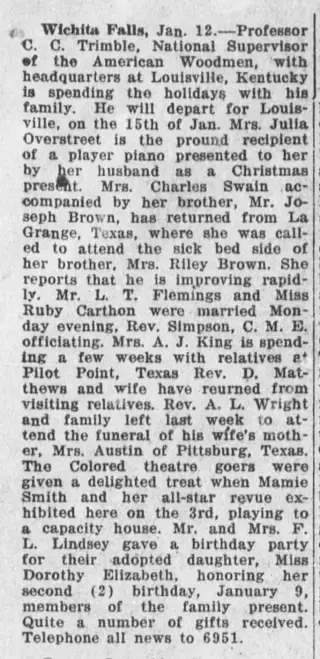 other Newspaper clipping from Jan 14, 1922 5657782