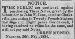 General news Newspaper clipping from Jun 25, 1834 5658280