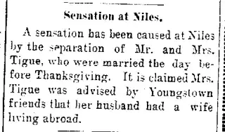 Marriage Newspaper clipping from Dec 9, 1896 5660405