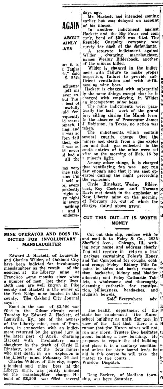 Crime Newspaper clipping from May 20, 1921 5663495