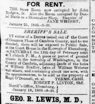 Business Newspaper clipping from Jan 25, 1860 5664324