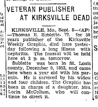 other Newspaper clipping from Sep 8, 1931 5664332