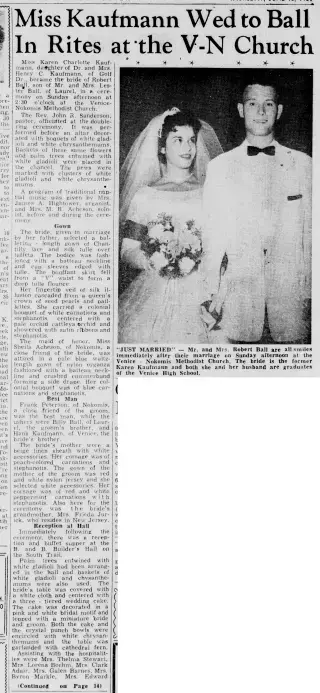 Marriage Newspaper clipping from Jun 18, 1959 5664800