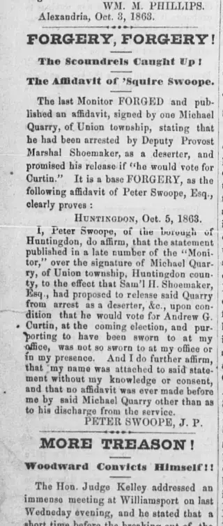other Newspaper clipping from Oct 7, 1863 5666349