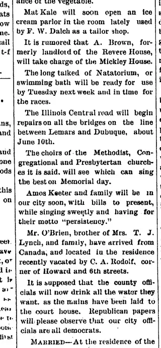 other Newspaper clipping from May 26, 1889 5666758