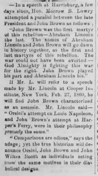 other Newspaper clipping from May 3, 1865 5669841