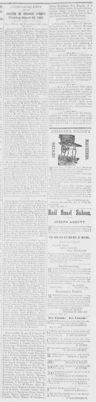 other Newspaper clipping from Aug 26, 1863 5669852