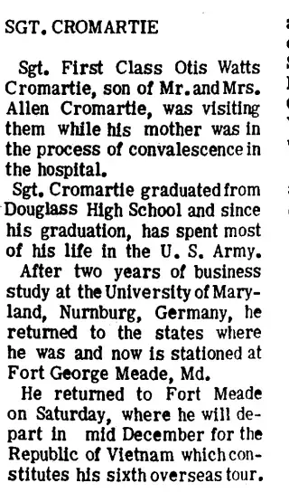Military Newspaper clipping from Oct 24, 1968 5672448