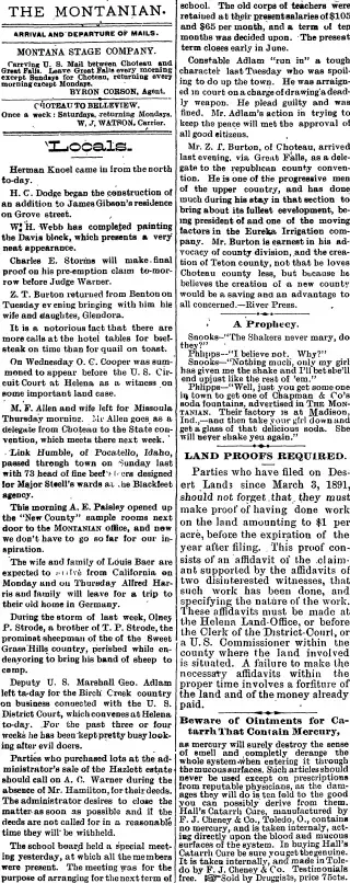 other Newspaper clipping from May 6, 1892 5673069