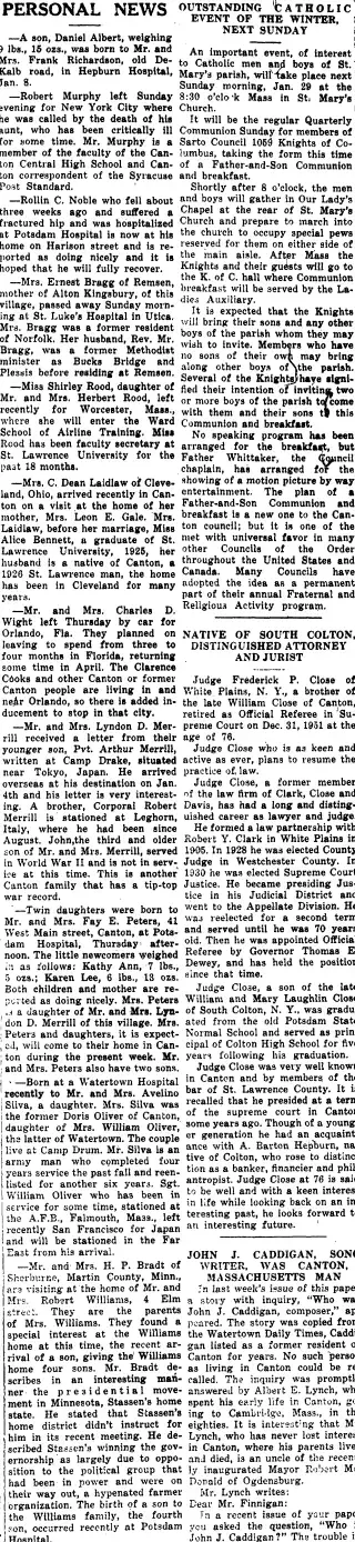 other Newspaper clipping from Jan 15, 1952 5673913