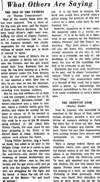 other Newspaper clipping from Aug 12, 1958 5678119