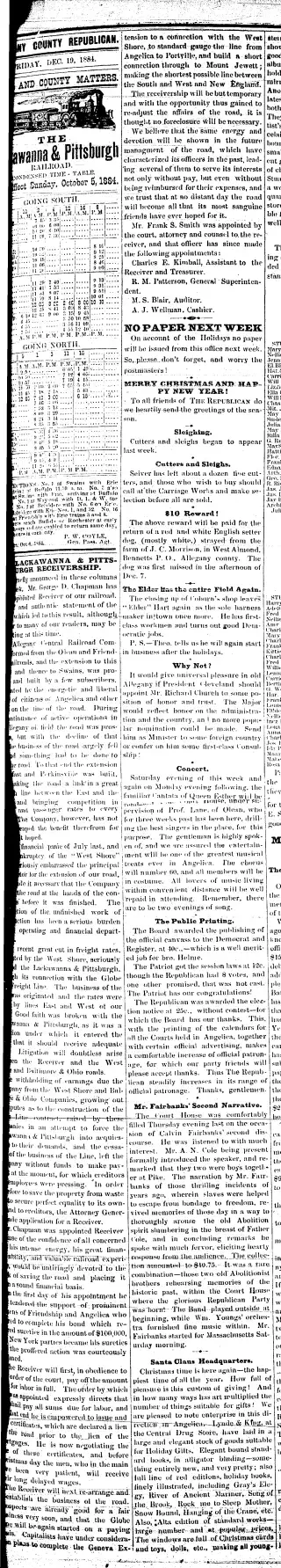 other Newspaper clipping from Dec 19, 1884 5678568