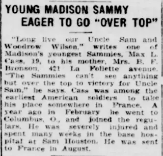 Military Newspaper clipping from Mar 31, 1918 5680096