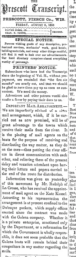 Business Newspaper clipping from Aug 8, 1856 5680461