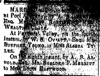 Marriage Newspaper clipping from Feb 8, 1845 5680853