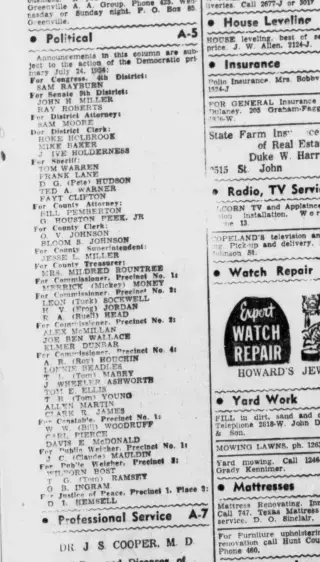Political Newspaper clipping from Jul 13, 1954 5680994