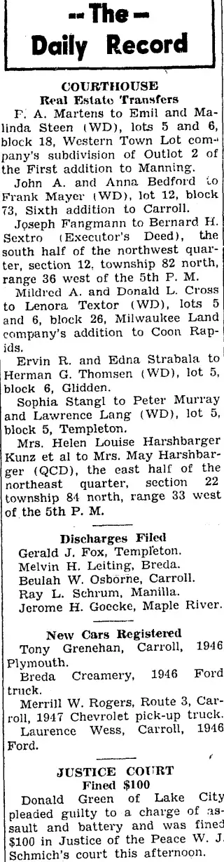 other Newspaper clipping from Jan 15, 1947 5682787