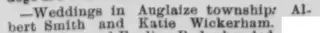 Marriage Newspaper clipping from Nov 22, 1889 5683077