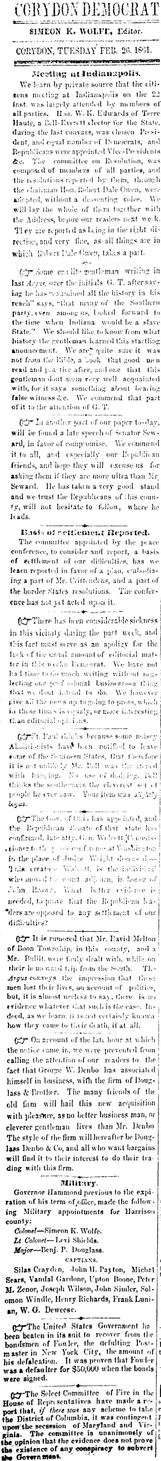 other Newspaper clipping from Feb 26, 1860 5683490