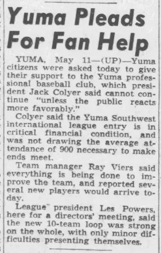 other Newspaper clipping from May 11, 1951 5685519