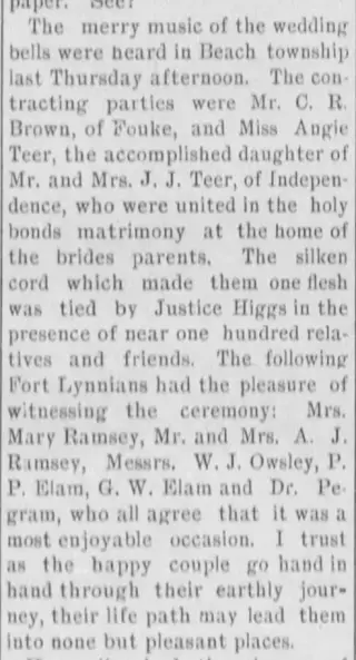 Marriage Newspaper clipping from Jul 9, 1897 5686298