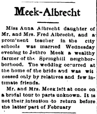 Marriage Newspaper clipping from Jan 2, 1907 5686551